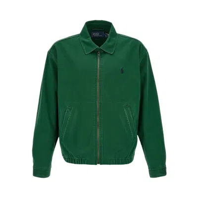 Pre-owned Polo Ralph Lauren Piece-dyed Twill Windbreaker 'new Forest' | Green | Men's Size M