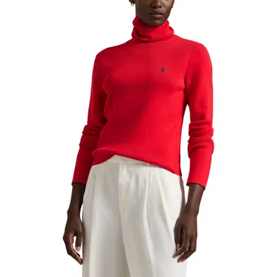 Polo Ralph Lauren Pima Cotton Blend Turtleneck Sweater In Red
