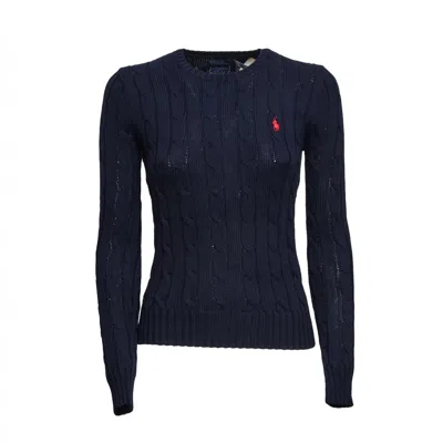 Polo Ralph Lauren Pima Cotton Cable Knit Crewneck Sweater In Blue
