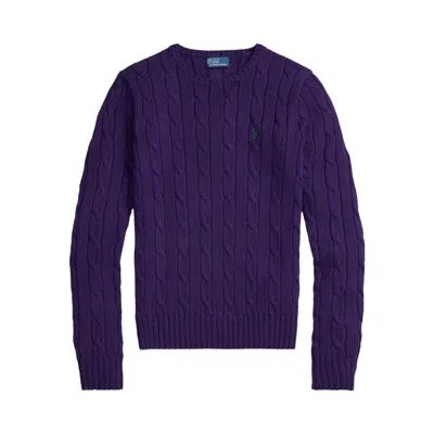 Pre-owned Polo Ralph Lauren Pima Cotton Julianna Long-sleeve Pullover 'branford Purple' | Women's Size Xs