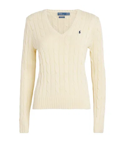Polo Ralph Lauren Pima Cotton Kimberly Sweater In Neutral