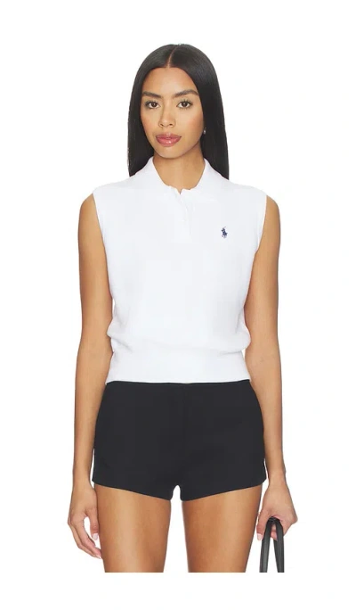 Polo Ralph Lauren Pima Cotton Sleeveless Polo In White