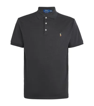 Polo Ralph Lauren Pima Cotton Slim Fit Polo Shirt In Black