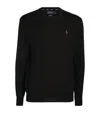 Polo Ralph Lauren Wool Pullover With Pony Embroidery In Black