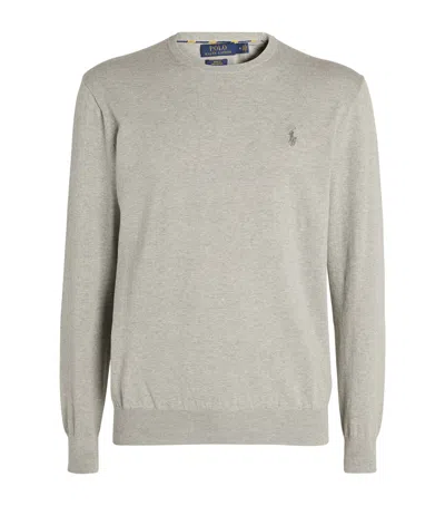Polo Ralph Lauren Pima Cotton Sweater In Grey