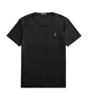 Polo Ralph Lauren Custom Slim-fit In Pima Cotton T-shirt In Black