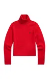 Polo Ralph Lauren Pima Cotton Turtleneck In Red