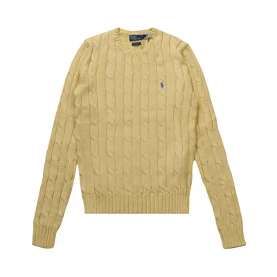 Pre-owned Polo Ralph Lauren Pima Long-sleeve Pullover 'yellow' | Women's Size S