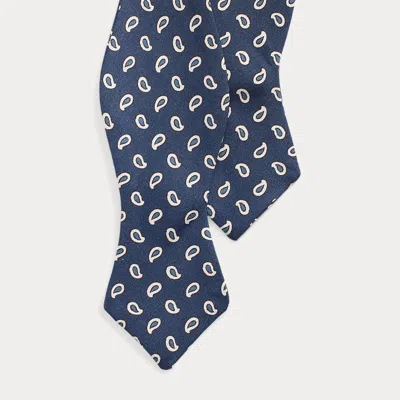 Polo Ralph Lauren Pine-patterned Silk Twill Bow Tie In Grey