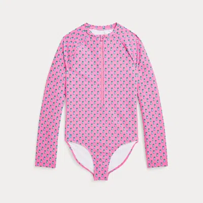 Polo Ralph Lauren Kids' Pineapple-print One-piece Rash Guard In Mini Pineapple