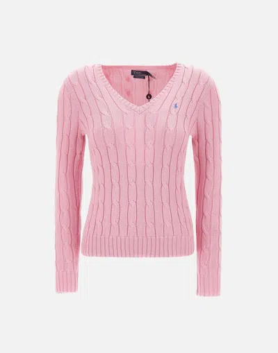Polo Ralph Lauren Classic Pink Cable Knit Pullover