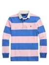 Polo Ralph Lauren Mens Rugby Striped Cotton-jersey Polo Shirt Pink Xxl