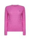 Polo Ralph Lauren Pink Cable Knit Wool And Cashmere Sweater