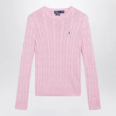 Polo Ralph Lauren Pink Cable-knit Cotton Sweater