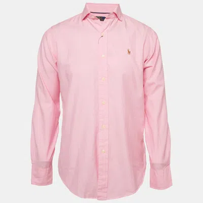 Pre-owned Polo Ralph Lauren Pink Cotton Button-down Shirt S
