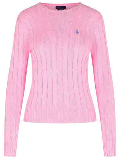 POLO RALPH LAUREN POLO RALPH LAUREN PINK COTTON 'JULIANNA' SWEATER