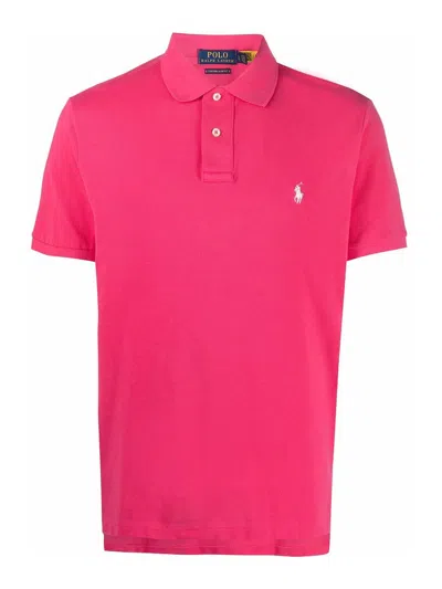 Polo Ralph Lauren Embroidered Logo Polo Shirt In Pink