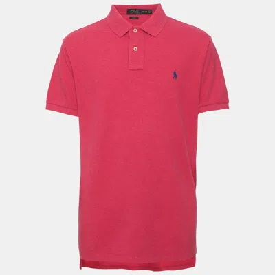 Pre-owned Polo Ralph Lauren Pink Cotton Pique Polo T-shirt Xl
