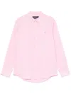Polo Ralph Lauren Custom Fit Stretch Poplin Shirt Man Shirt Pink Size Xxl Cotton, Elastane In Pink
