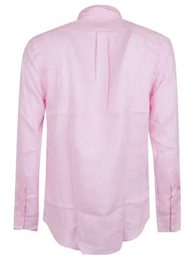 Polo Ralph Lauren Pink Cotton Shirt With Embroidered Logo