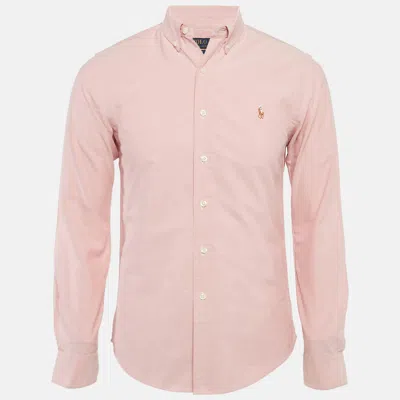 Pre-owned Polo Ralph Lauren Pink Cotton Slim Fit Shirt S