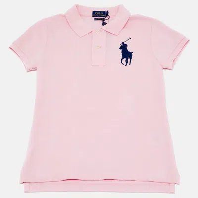 Pre-owned Polo Ralph Lauren Pink Cotton The Skinny Polo T-shirt Xs