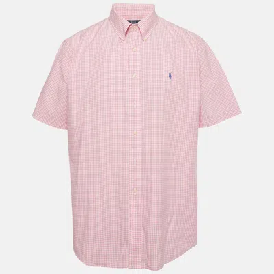 Pre-owned Polo Ralph Lauren Pink Gingham Cotton Button Up Shirt Xxl