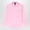 Polo Ralph Lauren Linen Shirt Custom Fit Collar Sleeves In Pink