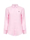 Polo Ralph Lauren Pink Linen Classic-fit Shirt In Pink