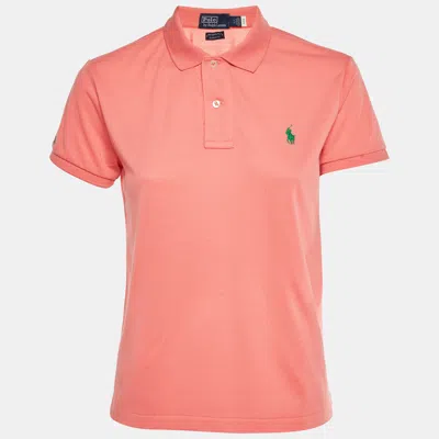 Pre-owned Polo Ralph Lauren Pink Pique Classic Fit Polo T-shirt S