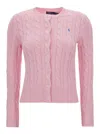 Polo Ralph Lauren Pink Polo Pony Round Neck Cardigan