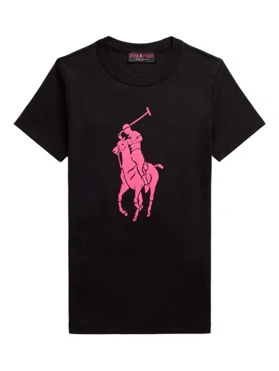 POLO RALPH LAUREN PINK PONY GRAPHIC CREW-NECK T-SHIRT
