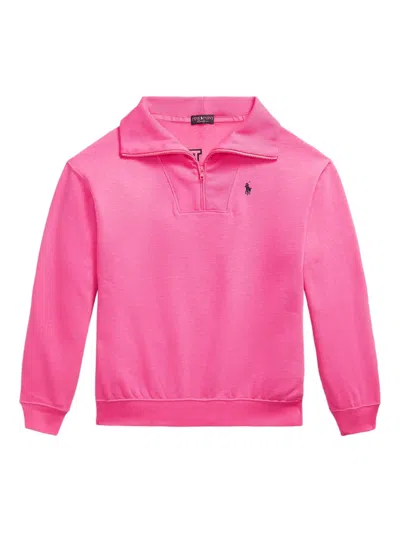 Polo Ralph Lauren Pink Pony Half-zip Sweatshirt