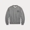 Polo Ralph Lauren Pink Pony Logo Fleece Crewneck In Grey