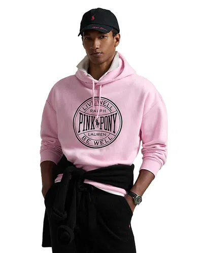 POLO RALPH LAUREN PINK PONY PRINT RELAXED FIT HOODIE