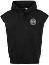 Polo Ralph Lauren Sleeveless Hoodie With Hood And Kangaroo Pocket In Black
