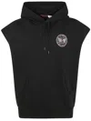 Polo Ralph Lauren Sleeveless Hoodie With Hood And Kangaroo Pocket In Black