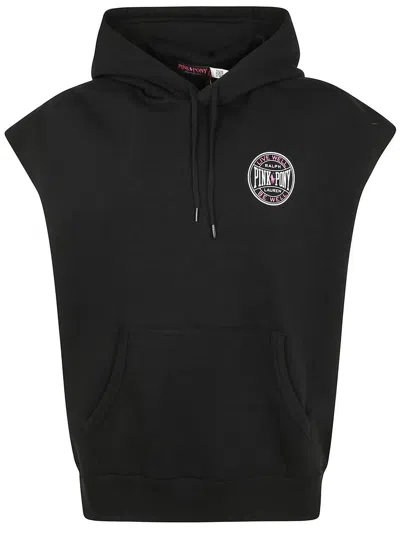 Polo Ralph Lauren Pink Pony Sleeveless Hoodie Clothing In Black