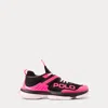 Polo Ralph Lauren Pink Pony Tech Court Pro Trainers In Black/blaze Fuchsia