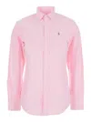 Polo Ralph Lauren Pink Shirt With Classic Collar And Logo Embroidery On The Front In Cotton Woman In Pink