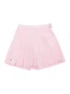 Polo Ralph Lauren Pink Shorts With Embroidered Pony And Pleated Details On The Front In Cotton Girl In Pink