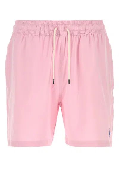 POLO RALPH LAUREN POLO RALPH LAUREN PINK STRETCH POLYESTER SWIMMING SHORTS