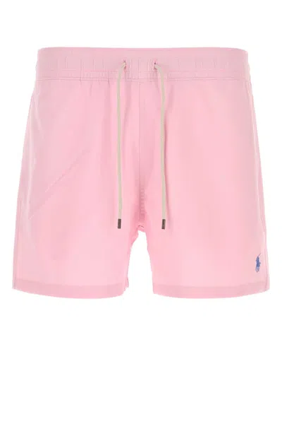 Polo Ralph Lauren Pink Stretch Polyester Swimming Shorts