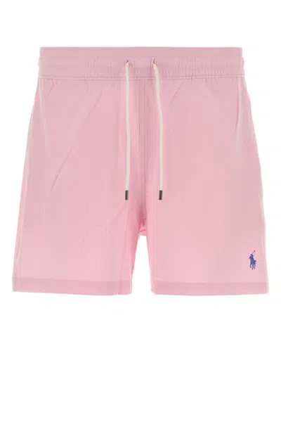 Polo Ralph Lauren Pink Stretch Polyester Swimming Shorts