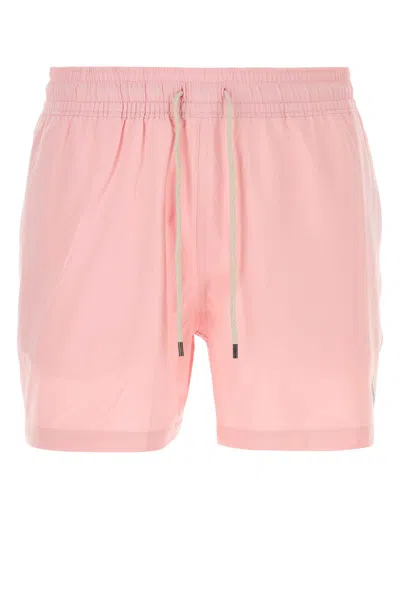 Polo Ralph Lauren Pink Stretch Polyester Swimming Shorts In Gardenpink
