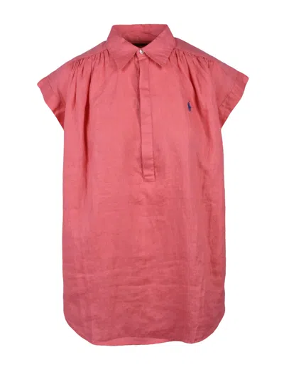 Polo Ralph Lauren Pink Women Linen Blouse