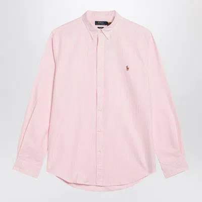 POLO RALPH LAUREN POLO RALPH LAUREN PINK/WHITE STRIPED OXFORD SHIRT SLIM-FIT