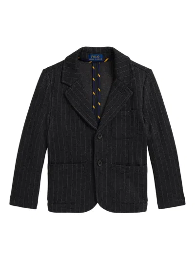 Polo Ralph Lauren Kids' Pinstripe Blazer In Black