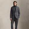 Polo Ralph Lauren Pinstripe Knit Suit Trouser In Medium Grey