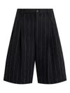Polo Ralph Lauren Pinstripe Pleated Shorts In Multi